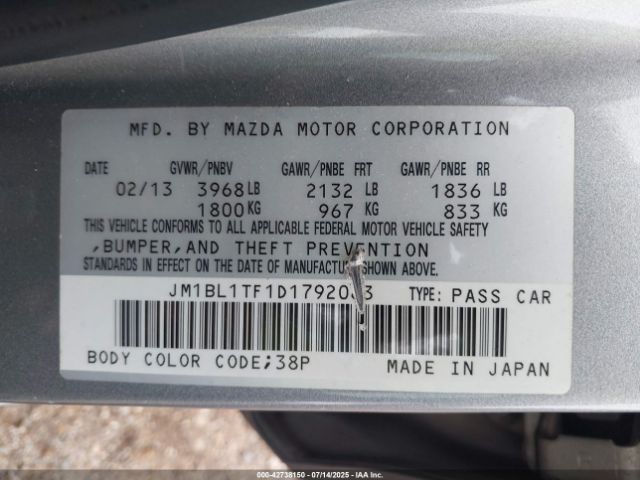 2013 MAZDA MAZDA3 JM1BL1TF1D1792083 Photo 8
