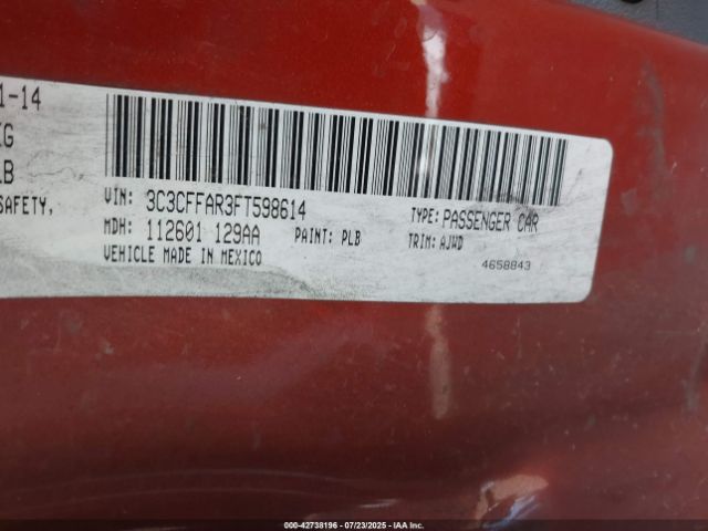 2015 FIAT 500 3C3CFFAR3FT598614 Photo 8