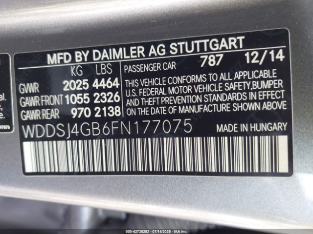 2015 MERCEDES-BENZ CLA 250 WDDSJ4GB6FN177075 Photo 8