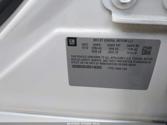 2013 CADILLAC CTS 1G6DG5E50D0146356 Photo 8