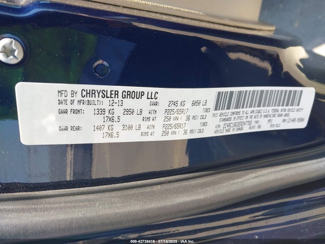 2C4RC1BG3ER247783 Chrysler Town and Country