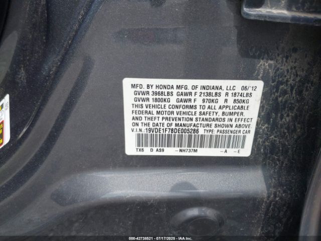 2013 ACURA ILX 19VDE1F78DE005286 Photo 8