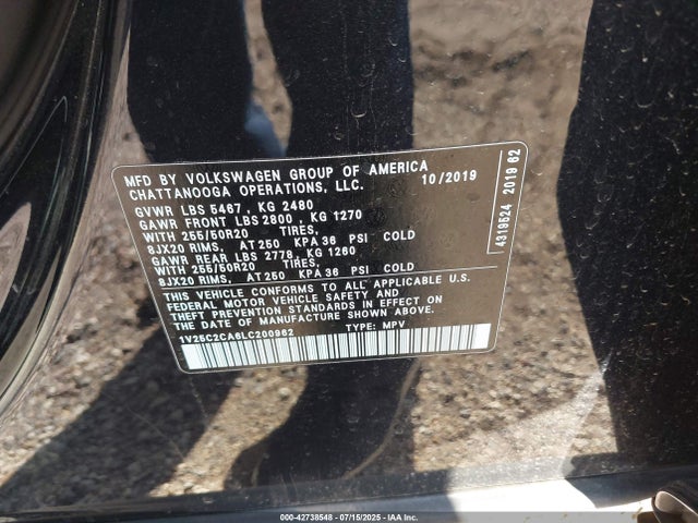 Volkswagen tsi 2020 1V25C2CA6LC200962 Image 9