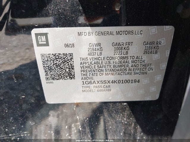 2019 CADILLAC CTS 1G6AX5SX4K0100194 Photo 8