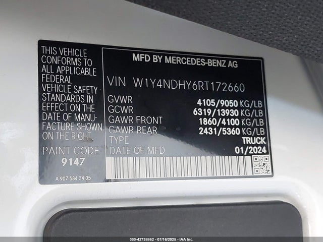 W1Y4NDHY6RT172660 Mercedes-Benz om654