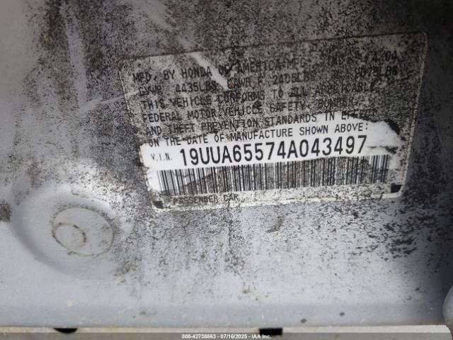 2004 ACURA TL 19UUA65574A043497 Photo 8