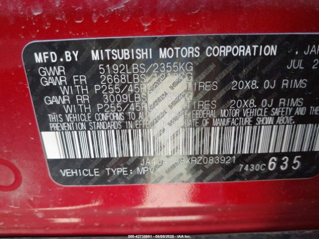 2024 MITSUBISHI OUTLANDER JA4J4VA8XRZ083921 Photo 8