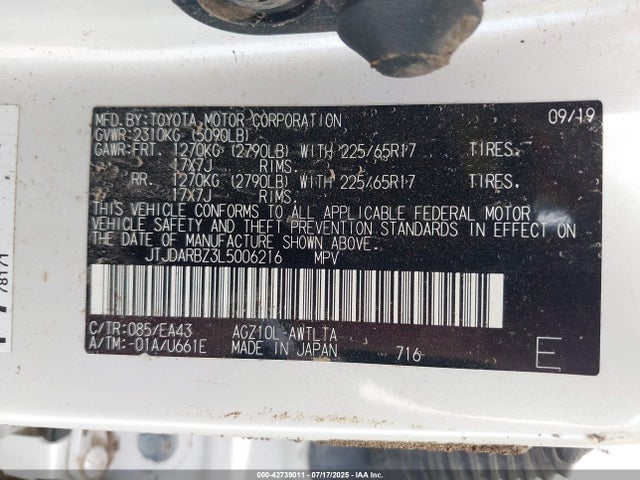 JTJDARBZ3L5006216 Lexus 8ar-fts