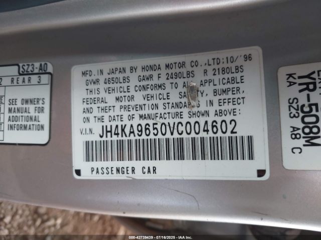 1997 ACURA RL JH4KA9650VC004602 Photo 8