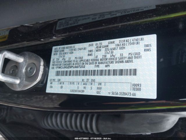 2023 FORD ESCAPE 1FMCU9GZ9PUA07232 Photo 8