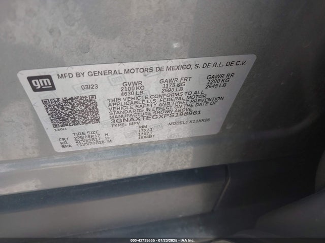 3GNAXTEGXPS198961 Chevrolet lsd