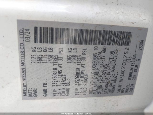 2024 NISSAN ROGUE 5N1BT3BB1RC701752 Photo 8