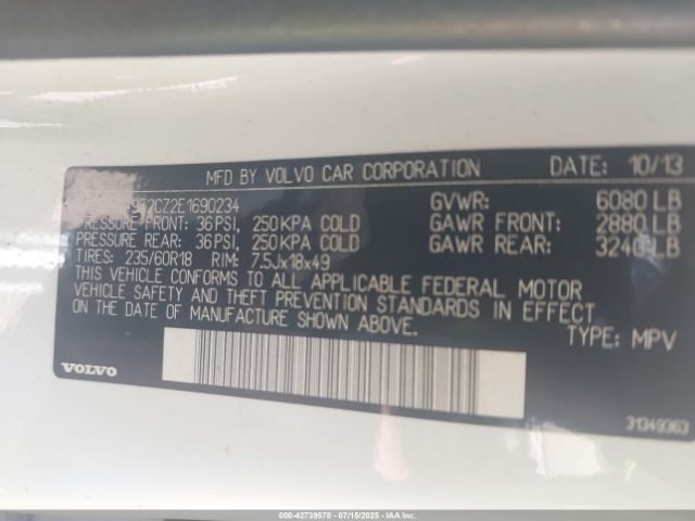 2014 VOLVO XC90 YV4952CZ2E1690234 Photo 8