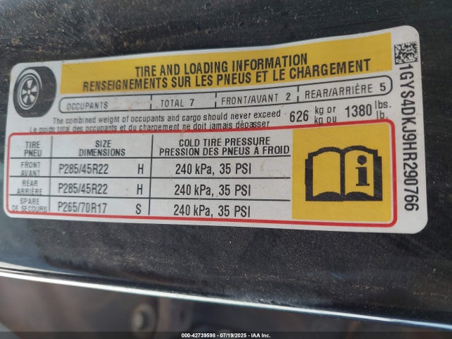 2017 CADILLAC ESCALADE 1GYS4DKJ9HR290766 Photo 8
