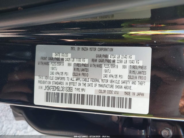 Mazda py cylinder deactivation 2020 JM3KFBDM9L0818368 Image 9