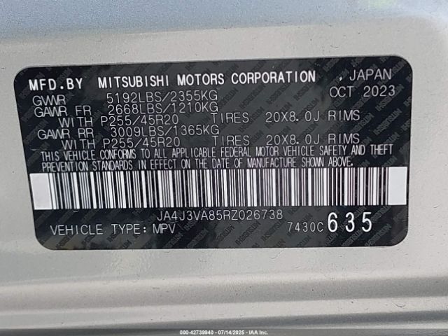 2024 MITSUBISHI OUTLANDER JA4J3VA85RZ026738 Photo 8