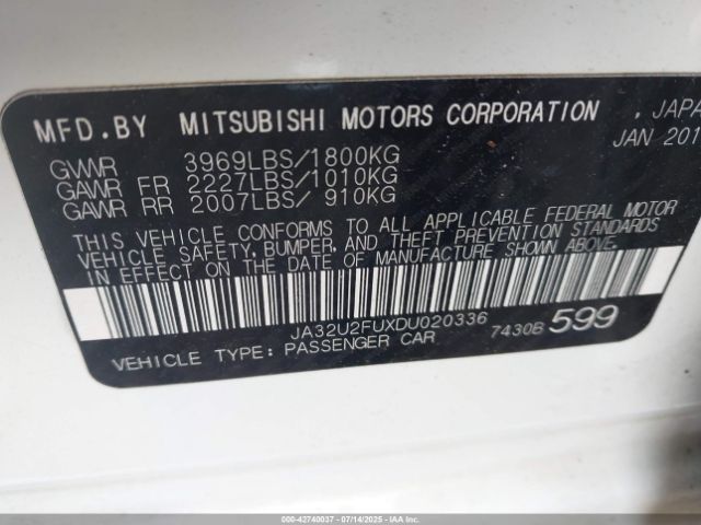2013 MITSUBISHI LANCER JA32U2FUXDU020336 Photo 8