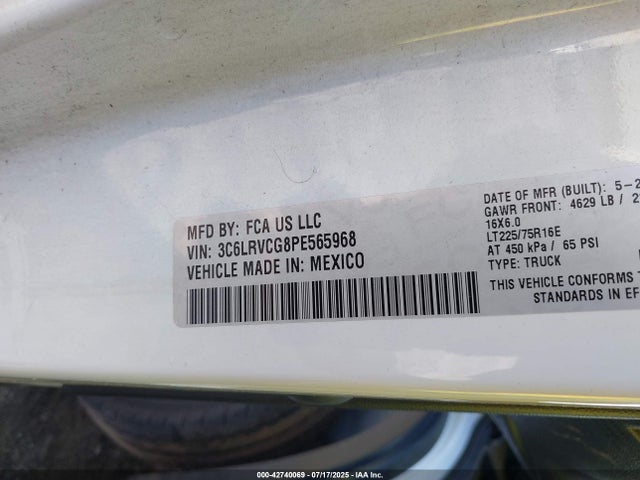 RAM Promaster 2500 2023 3C6LRVCG8PE565968 Image 9