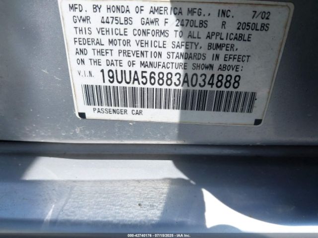 2003 ACURA TL 19UUA56883A034888 Photo 8