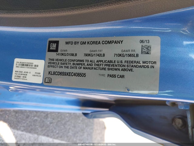 Chevrolet ll0 2014 KL8CD6S9XEC408505 Image 12