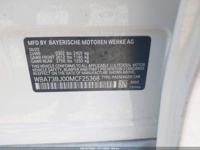 2021 BMW 540I WBA73BJ00MCF25368 Photo 8
