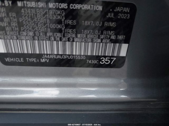 2023 MITSUBISHI OUTLANDER SPORT JA4ARUAU3PU015530 Photo 8
