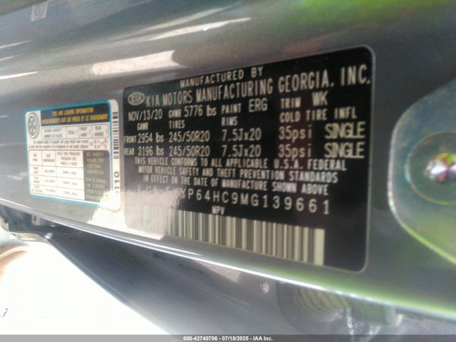 5XYP64HC9MG139661 KIA kmc gdi lambda-ii