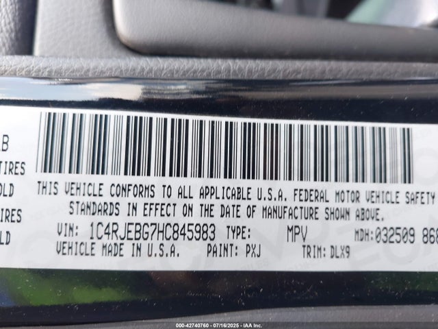 Jeep Grand Cherokee 2017 1C4RJEBG7HC845983 Image 9