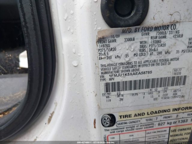 2010 FORD EXPEDITION 1FMJU1K5XAEA58785 Photo 8