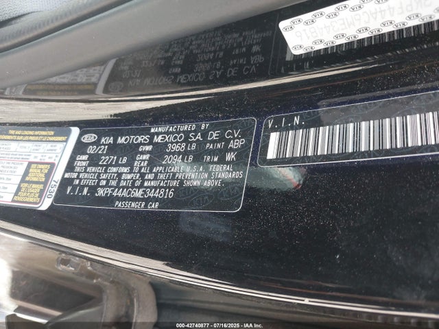 KIA t-gdi gamma 2021 3KPF44AC6ME344816 Image 9