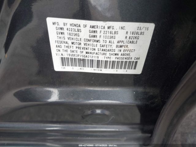 2016 ACURA ILX 19UDE2F75GA012119 Photo 8