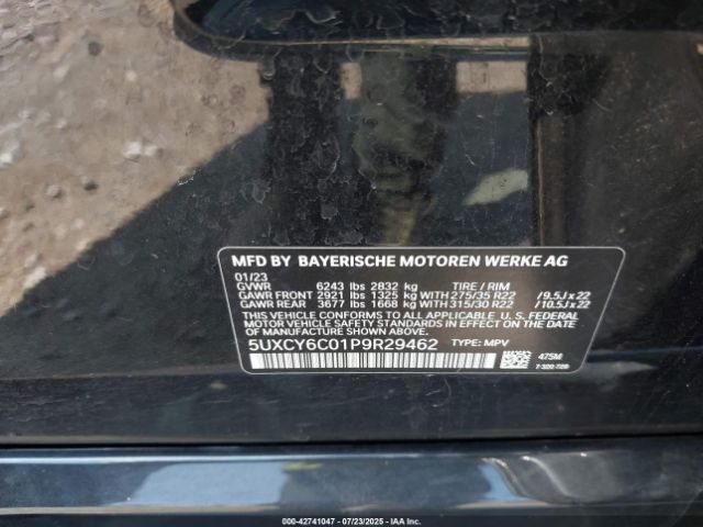 2023 BMW X6 5UXCY6C01P9R29462 Photo 8