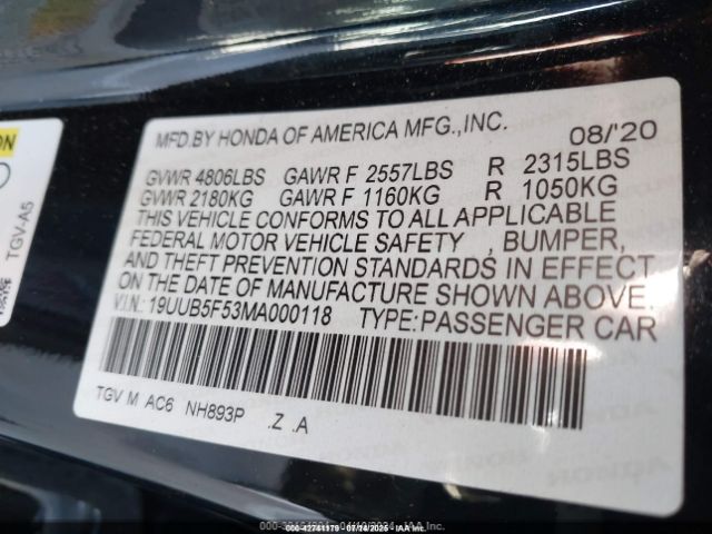 2021 ACURA TLX 19UUB5F53MA000118 Photo 8