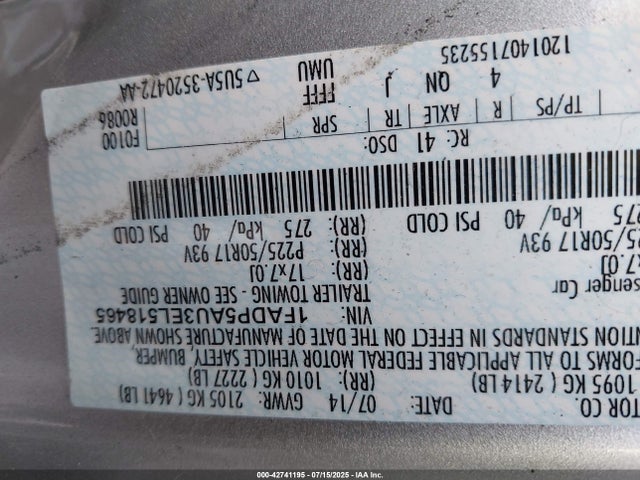 1FADP5AU3EL518465 Ford atk ivct hev