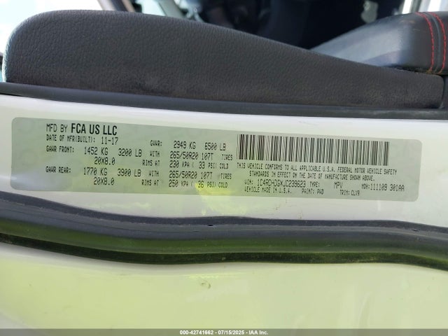 1C4RDHDGXJC239623 Dodge 2018