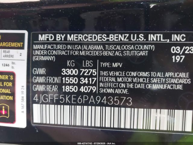 2023 MERCEDES-BENZ GLS 450 4JGFF5KE6PA943573 Photo 8