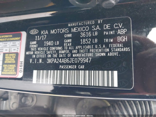 KIA gdi gamma 2018 3KPA24AB6JE079947 Image 9