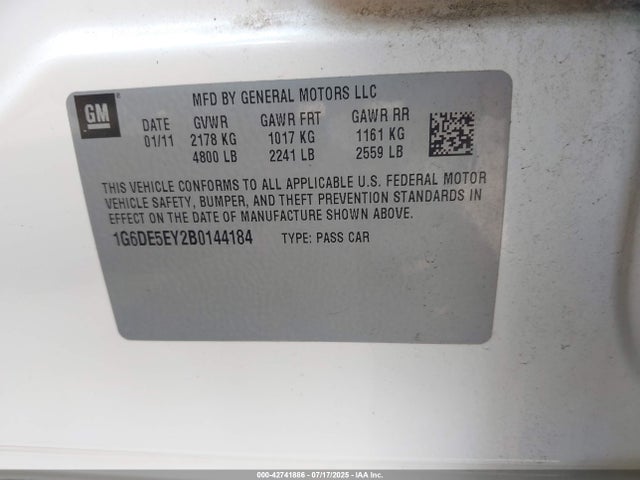 2011 CADILLAC CTS 1G6DE5EY2B0144184 Photo 8