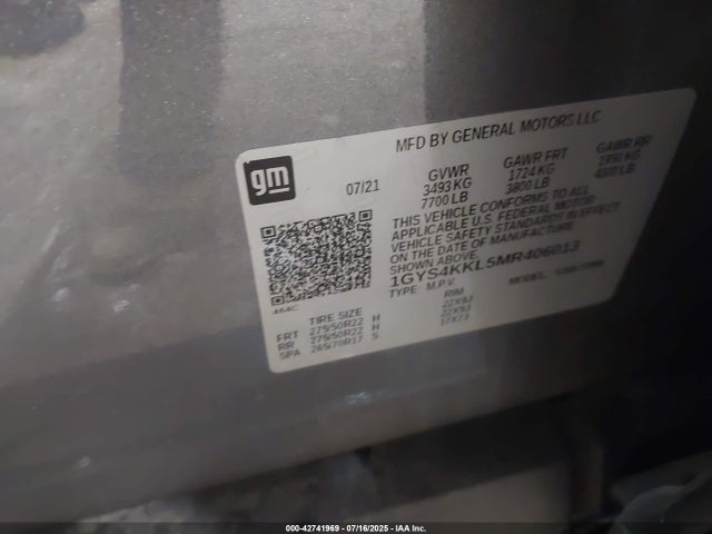 2021 CADILLAC ESCALADE ESV 1GYS4KKL5MR406013 Photo 8