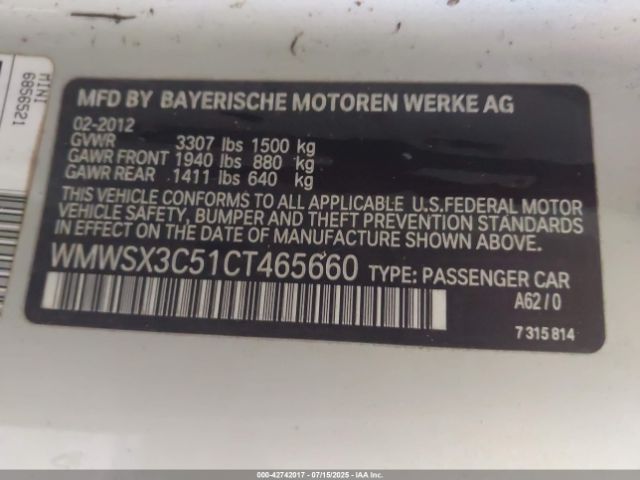 2012 MINI COOPER S WMWSX3C51CT465660 Photo 8