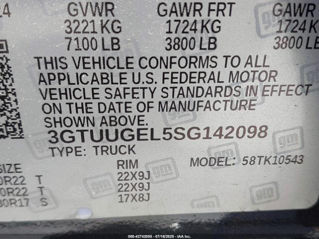 2025 GMC SIERRA 1500 3GTUUGEL5SG142098 Photo 8
