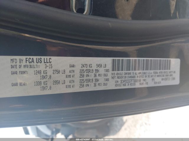 2015 DODGE JOURNEY 3C4PDCEG7FT660140 Photo 8