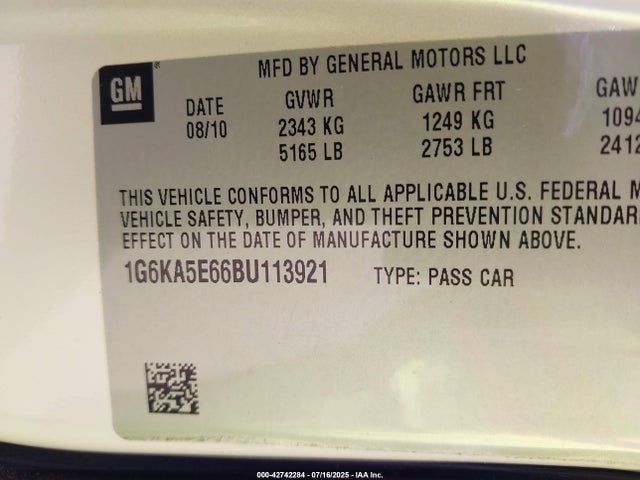 2011 CADILLAC DTS 1G6KA5E66BU113921 Photo 8