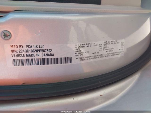 2023 CHRYSLER PACIFICA 2C4RC1BG9PR567502 Photo 8