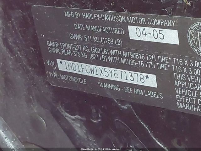 2005 HARLEY-DAVIDSON FLHTCUI 1HD1FCW1X5Y671378 Photo 9