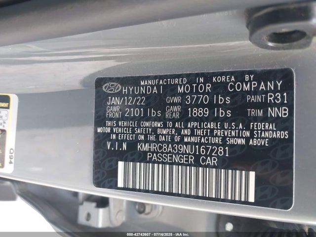 Hyundai gamma ii 2022 KMHRC8A39NU167281 Image 9