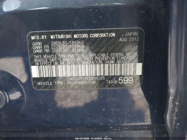 2013 MITSUBISHI LANCER JA32U2FUXDU009255 Photo 8