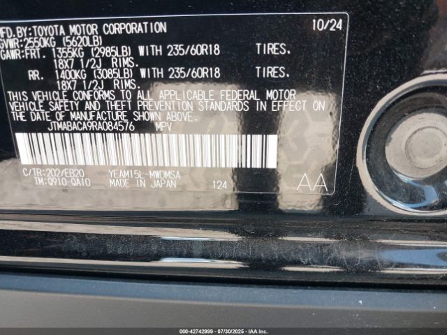 2024 TOYOTA BZ4X JTMABACA9RA084576 Photo 8