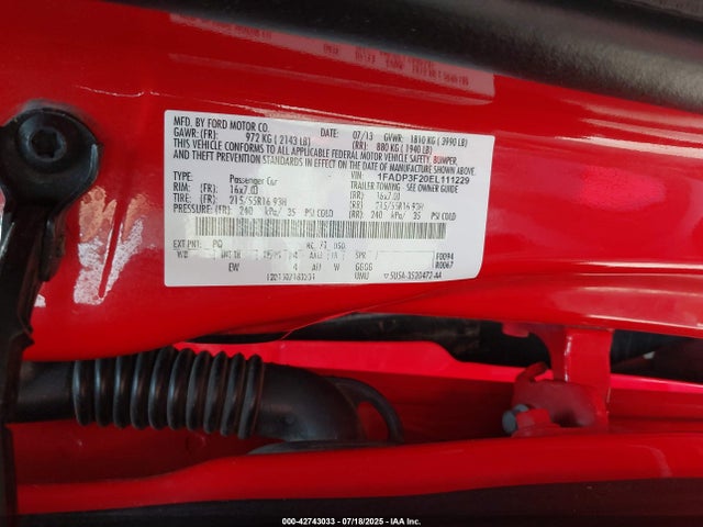 Ford 2014 2014 1FADP3F20EL111229 Image 9