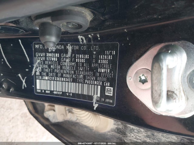 JHMFC1F33KX003427 Honda l15b7/l15by